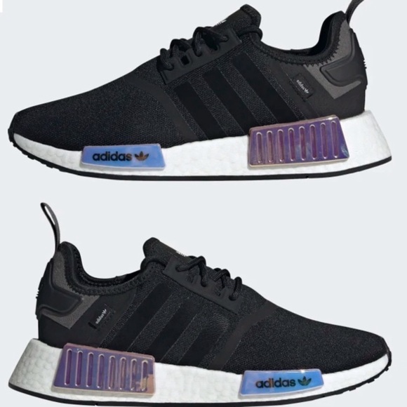 adidas NMD R1 Black Iridescent Magic Mauve - Picture 9 of 10